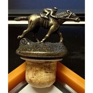 Blanton's Bourbon Whiskey Bottle Stopper w/Race Horse & Jockey, Letter N'